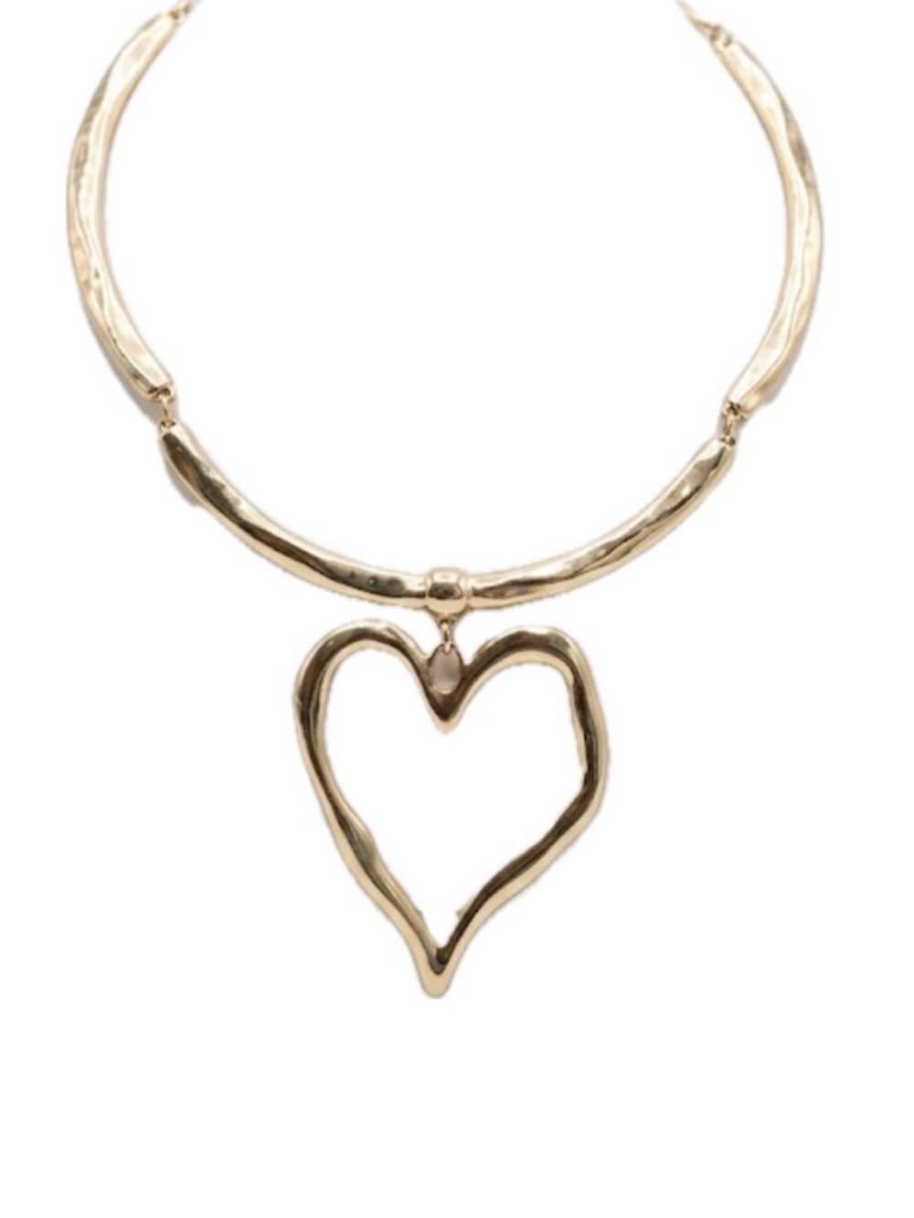 NWT ⚜️🤍⚜️ True To Form Polished Gold Heart Collar Necklace